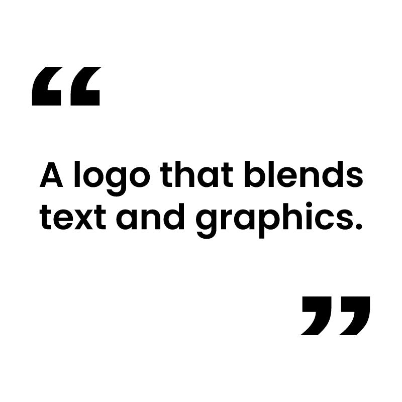 A logo that blends text and graphics